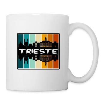 Trieste Italie Skyline Silhouette Souvenir de voyage - Mug blanc - blanc - Droite