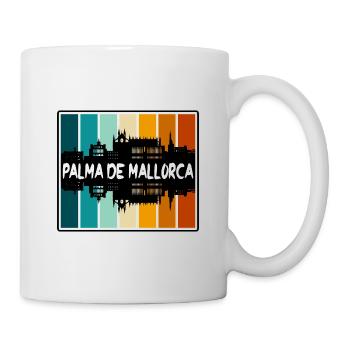 Palma de Mallorca Spanien Skyline Silhouette Reisen - Tasse - Weiß - Rechts