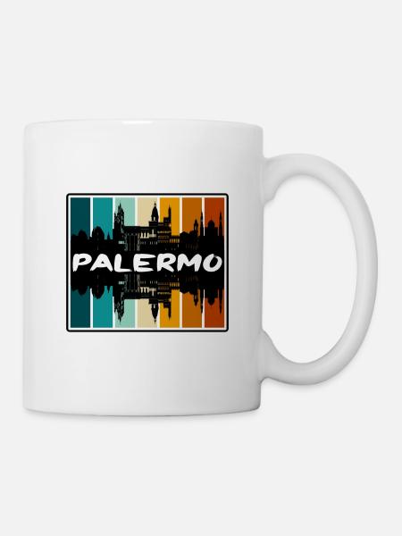 Palermo Italien Skyline Silhouette Reise Souvenir - Tasse - Weiß