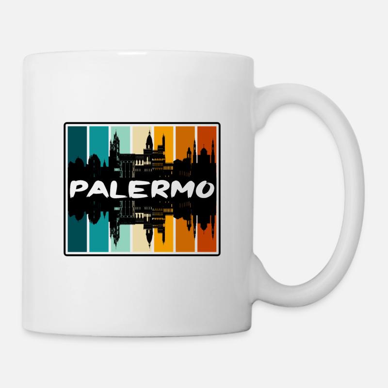 Palermo Italien Skyline Silhouette Reise Souvenir - Tasse - Weiß