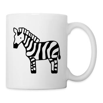 Zebra illustration - Mug - white - Right
