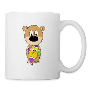 TEDDYBÄR - DRACHE - KITE - DRACHENSTEIGEN - Tasse - Weiß - Rechts