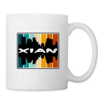 Xian China Skyline Silhouette Souvenir de voyage - Mug blanc - blanc - Droite