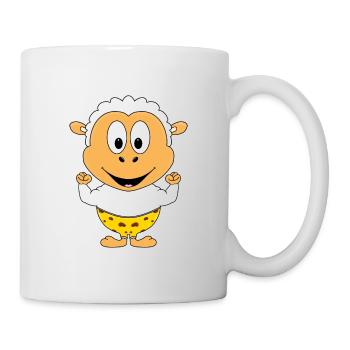 SCHAF - MUSKELN - BODYBUILDING - FITNESS - SPORT - Tasse - Weiß - Rechts