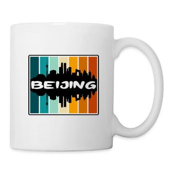 Peking China Skyline Silhouette Reise Souvenir - Tasse - Weiß - Rechts