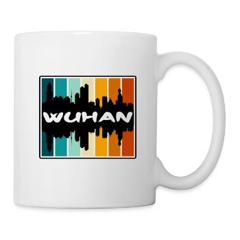 Wuhan China Skyline Silhouette Souvenir de voyage - Mug blanc - blanc - Droite