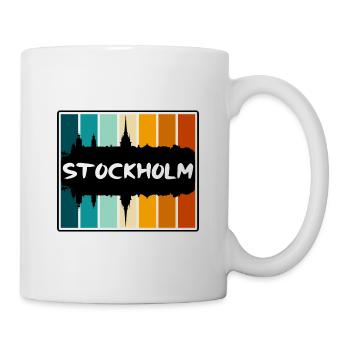 Stockholm Schweden Skyline Silhouette Travel Souveni - Tasse - Weiß - Rechts