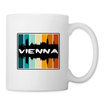 Vienna Austria Skyline Silhouette Travel Souvenir - Mug - white - Right