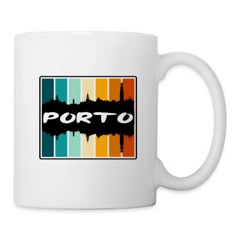 Porto Portugal Skyline Silhouette Reise Souvenir - Tasse - Weiß - Rechts
