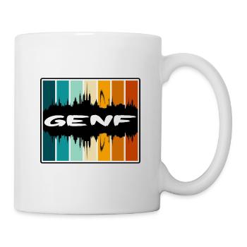Genf Switzerland Skyline Silhouette Travel Souveni - Mug - white - Right