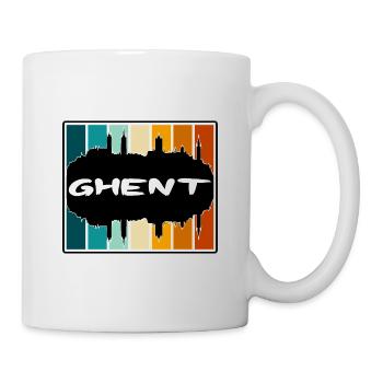 Ghent Belgium Skyline Silhouette Travel Souvenir - Mug - white - Right