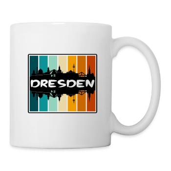 Dresde Allemagne Skyline Silhouette Souvenir de voyage - Mug blanc - blanc - Droite