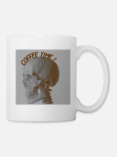 coffee time skull - Mug blanc - blanc
