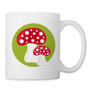 Toadstool, mushroom in the woods gift - Mug - white - Right