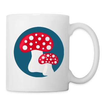 Toadstool, mushroom in the woods gift - Mug - white - Right