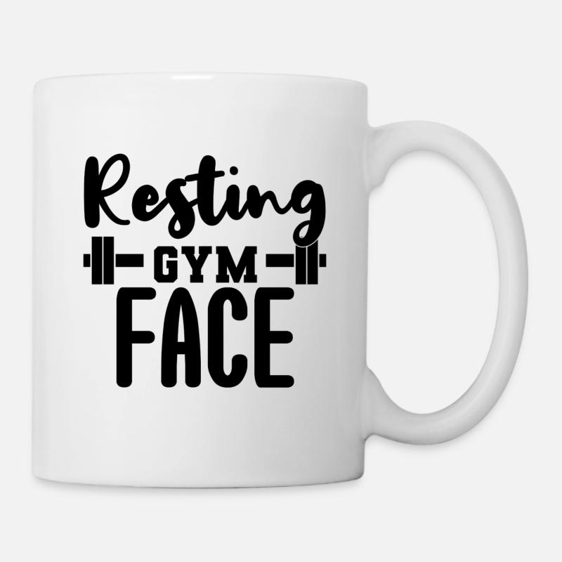 Resting gym face - Mug - white