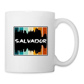 Salvador Brazil Skyline Silhouette Travel Souvenir - Mug - white - Right