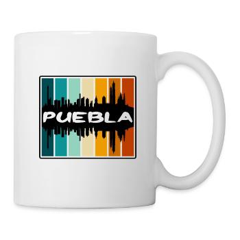 Puebla Mexique Skyline Silhouette Souvenir de voyage - Mug blanc - blanc - Droite