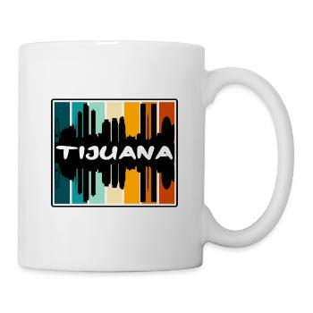 Tijuana Mexico Skyline Silhouette Travel Souvenir - Mug - white - Right