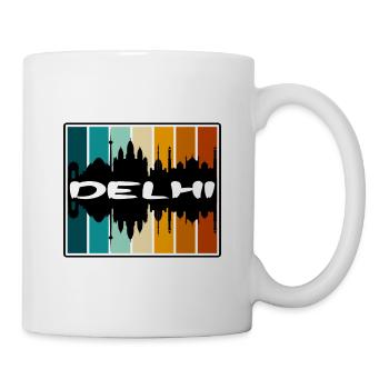 Delhi Inde Skyline Silhouette Souvenir de voyage - Mug blanc - blanc - Droite