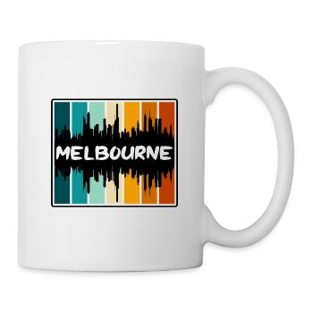 Melbourne Australie Skyline Silhouette Souv de voyage - Mug blanc - blanc - Droite