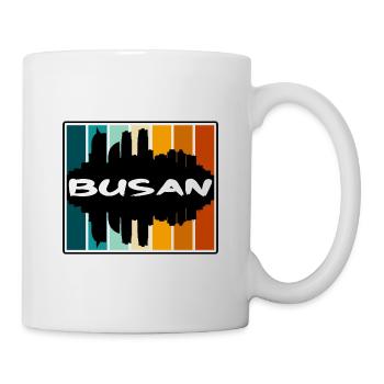 Busan Corée du Sud Skyline Silhouette Travel Souven - Mug blanc - blanc - Droite