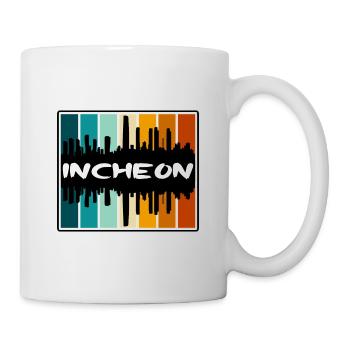 Incheon Corée du Sud Skyline Silhouette Travel Souv - Mug blanc - blanc - Droite