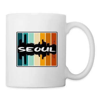 Seoul South Korea Skyline Silhouette Travel Souven - Mug - white - Right