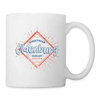 Oldenburg Deutschland Stadt Skyline Heimat Liebe - Tasse - Weiß - Rechts