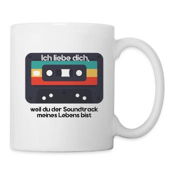 Du bist der Soundtrack meines Lebens - I love you - Tasse - Weiß - Rechts