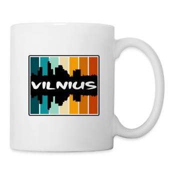 Vilnius Lithuania Skyline Silhouette Travel Souven - Mug - white - Right