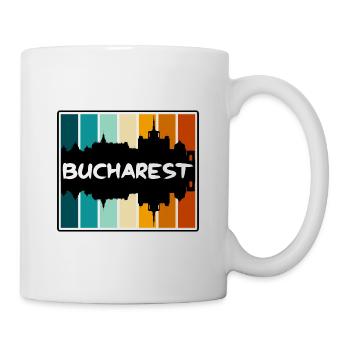 Bukarest Rumänien Skyline Silhouette Travel Souven - Tasse - Weiß - Rechts