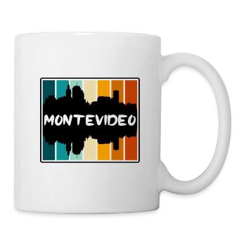 Montevideo Uruguay Skyline Silhouette Reisen Souve - Tasse - Weiß - Rechts