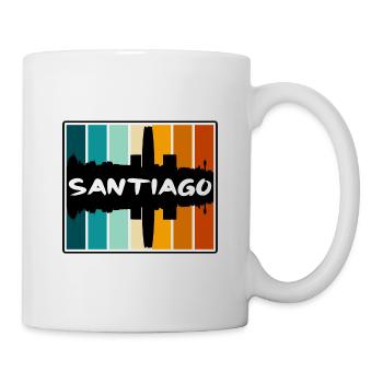 Santiago Chile Skyline Silhouette Reise Souvenir - Tasse - Weiß - Rechts