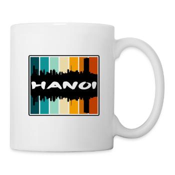 Hanoi Vietnam Skyline Silhouette Reise Souvenir - Tasse - Weiß - Rechts