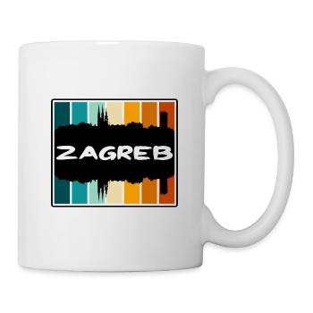 Zagreb Croatie Skyline Silhouette Souvenir de voyage - Mug blanc - blanc - Droite