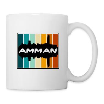 Amman Jordan Skyline Silhouette Souvenir de voyage - Mug blanc - blanc - Droite