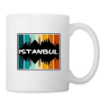 Istanbul Turkey Skyline Silhouette Travel Souvenir - Mug - white - Right