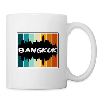 Bangkok Thailand Skyline Silhouette Travel Souveni - Mug - white - Right