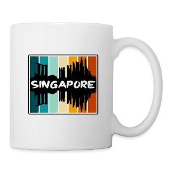 Singapour Singapour Skyline Silhouette Souv de voyage - Mug blanc - blanc - Droite