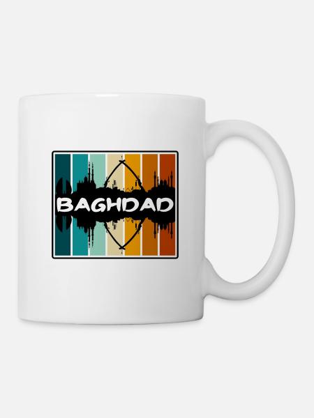 Bagdad Irak Skyline Silhouette Reise Souvenir - Tasse - Weiß