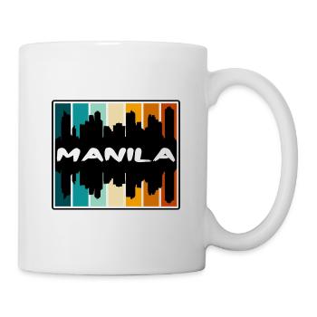 Manila Philippinen Skyline Silhouette Reisen Souve - Tasse - Weiß - Rechts