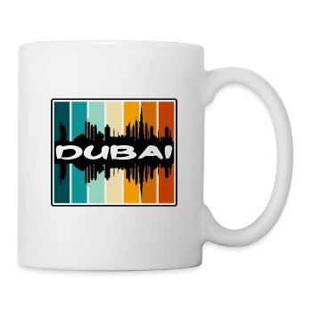 Dubai Uae Skyline Silhouette Travel Souvenir - Mug - white - Right