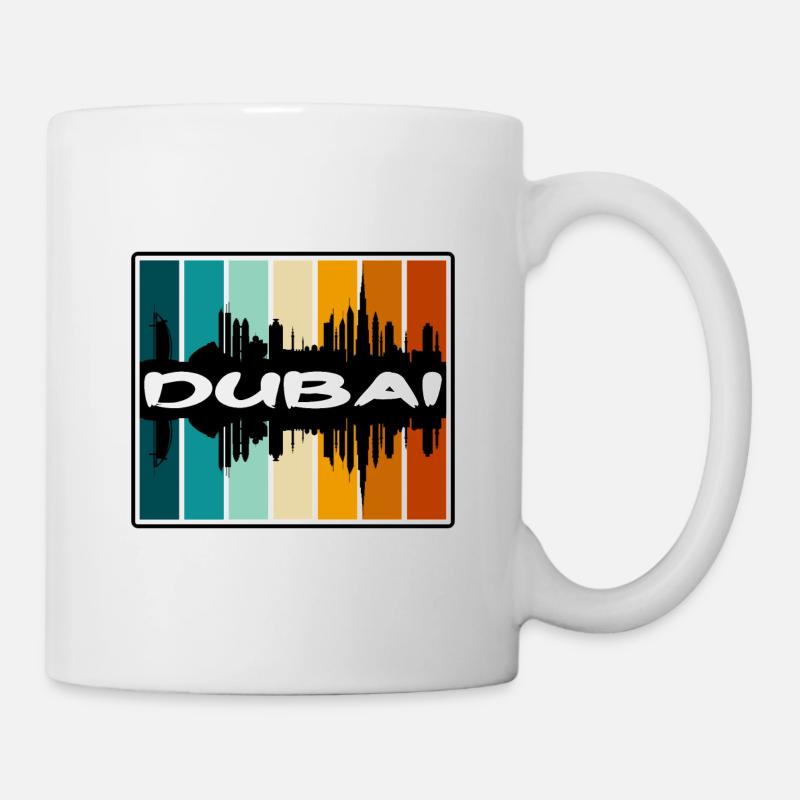 Dubai Skyline Silhouette Reise Souvenir - Tasse - Weiß