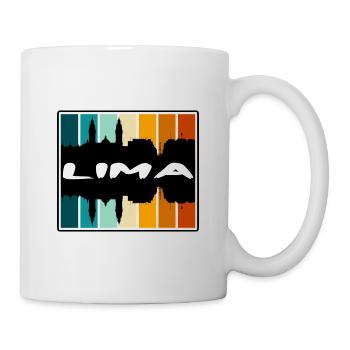 Lima Peru Skyline Silhouette Reise Souvenir - Tasse - Weiß - Rechts