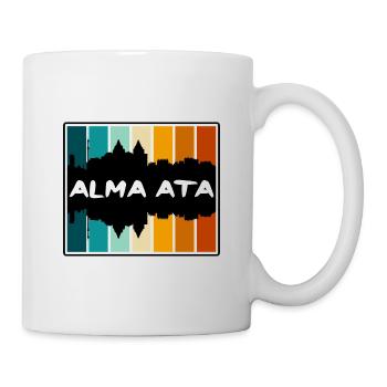 Alma Ata Kazakhstan Skyline Silhouette Travel Souv - Mug - white - Right