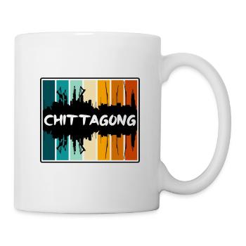 Chittagong Bangladesch Skyline Silhouette Reisen So - Tasse - Weiß - Rechts