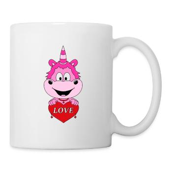 EINHORN - LIEBE - HERZ - LOVE - KIND - BABY - Tasse - Weiß - Rechts