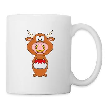 BULLE - RIND - STIER - KUH - GEBURTSTAG - TIER - Tasse - Weiß - Rechts