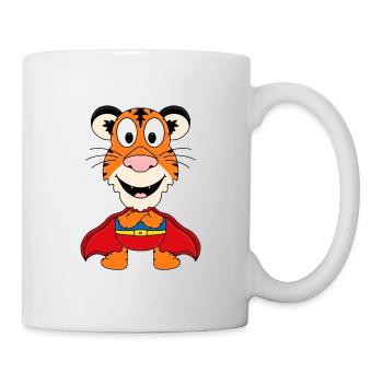 TIGER - SUPERHELD - HELD - TIER - KIND - BABY - Tasse - Weiß - Rechts